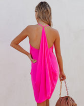 Robe dos nu à volants Such A Flirt - Rose vif